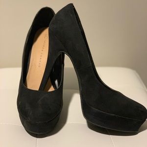 Lauren Conrad Black Suede Pumps